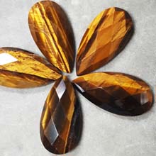 18X35MM FACETED PEAR CABOCHON TIGER EYE(4PCS/BAG)